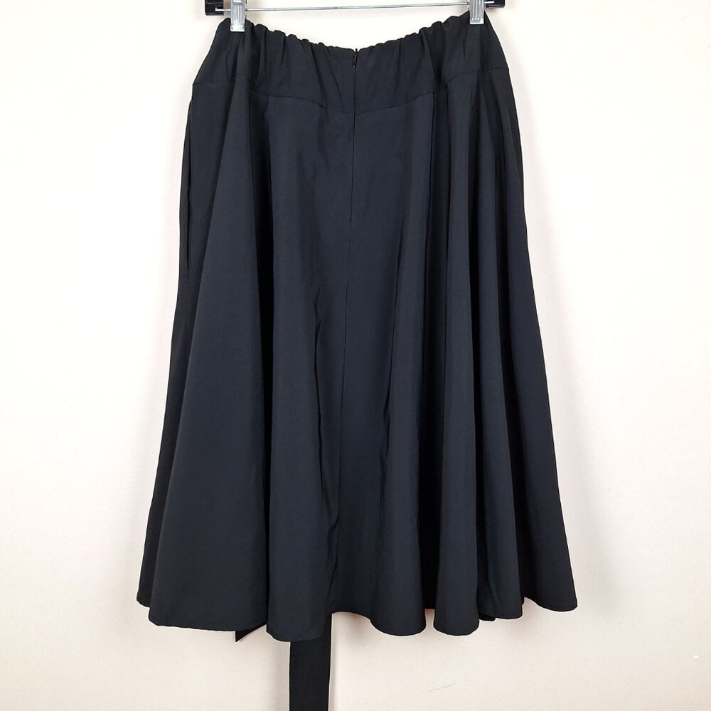 Bell Pogue Flow Swing Skirt Size 2XL. Black High Waist Tie Sash Goth Party City - Picture 5 of 11